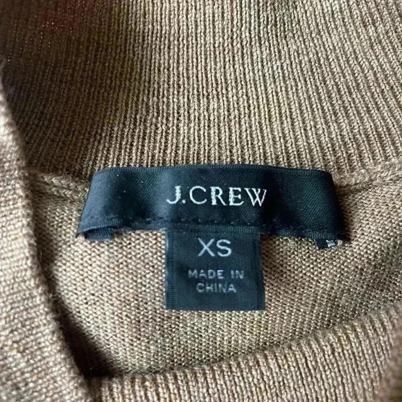 J. Crew Wool Ruffle Mock Neck‎ Pointelle Sweater Holiday Coquette Boho Sz XS - Picture 3 of 9